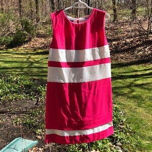 Vintage 90s Laurel pink &white women dress size 14